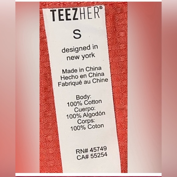 TEEZHER BUTTON DOWN SHIRT COTTON WOMEN LONG SLEEVE POCKETS PINK COLOR SIZE SMALL - Picture 12 of 14